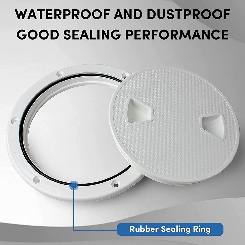 Boat Hatch Deck Plate Cover for RV Boat Kayaks-4Inch White