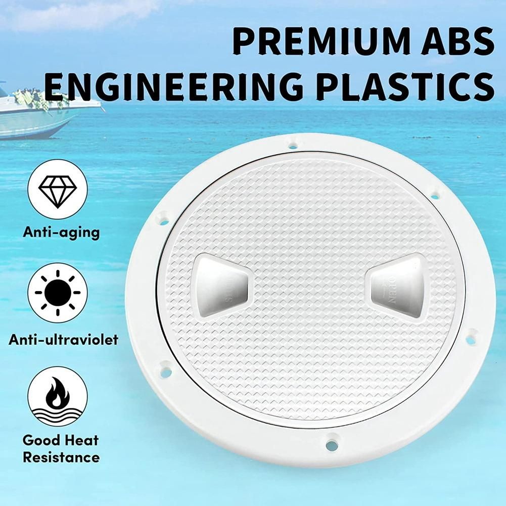 Boat Hatch Deck Plate Cover for RV Boat Kayaks-4Inch White