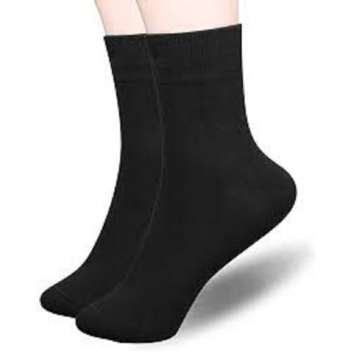 Rubber Crocs Sandals - Ash With Free Socks - Black