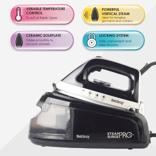 Xl Steam Surge Pro Iron - 240W - Black