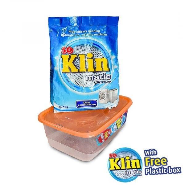 Matic Powder Detergent 1kg + Free 2.4L Container