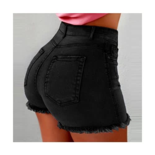 Black Ripple Bum Short