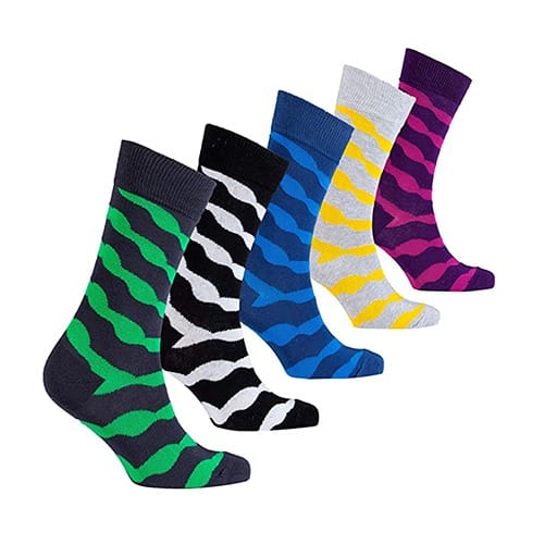 Siffres Socks - Men’s Colorful Dress Socks - 5-Pair - Pack 83
