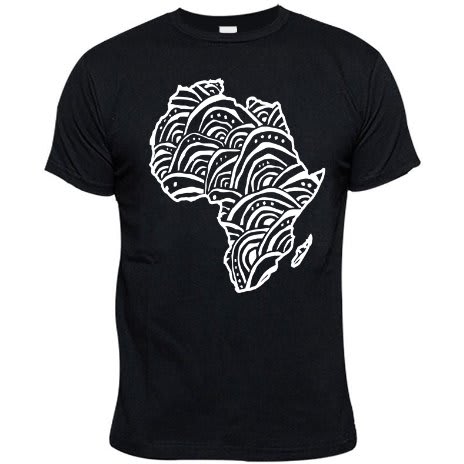 African Swag Patterned Print TShirt - Black