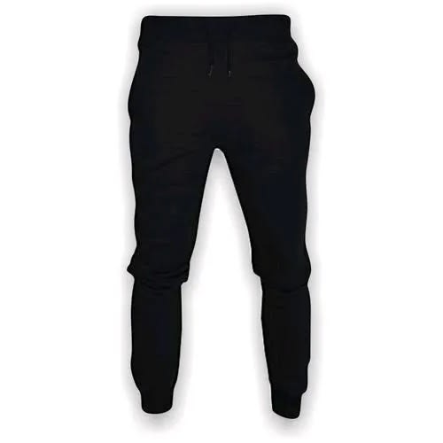 Men's  Cotton Plain Joggers- Black
