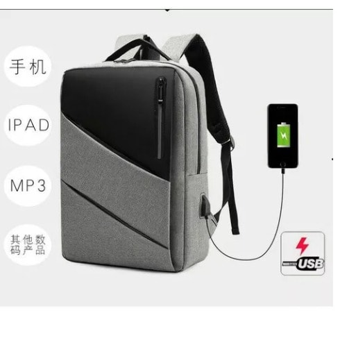 Unisex Smart Laptop Bag Pack With Usb Port - Grey