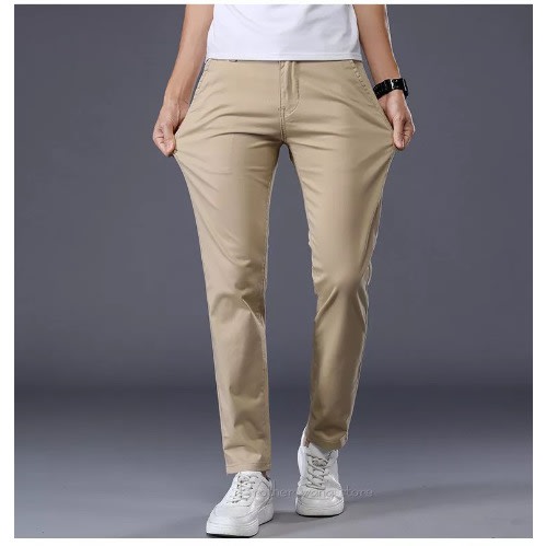 3pcs Smart Cotton Chinos- Black, Blue & Carton Color