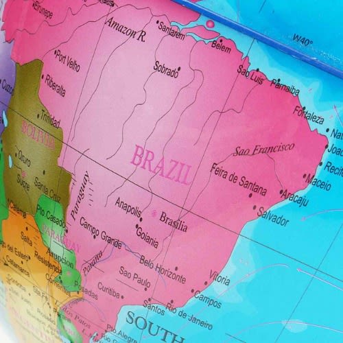 Electric LED World Globe Map - Hard Case - 32cm