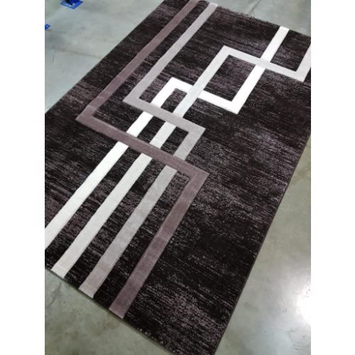 4 By 6ft Retro Pattern Multicolour Center Rug
