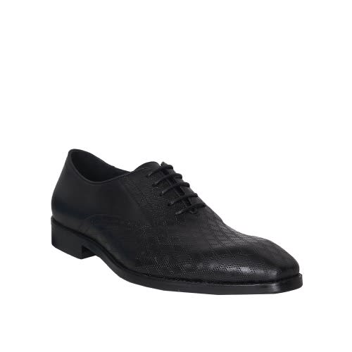 A Uniquely Detailed Men Lace-up Shoe-black. Msh-4697