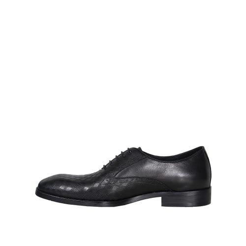 A Uniquely Detailed Men Lace-up Shoe-black. Msh-4697