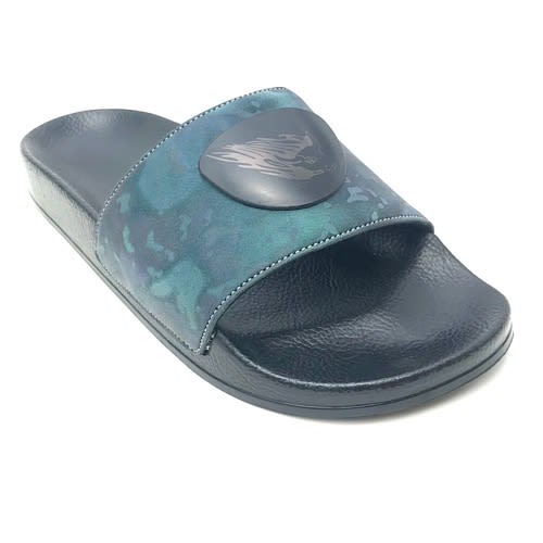 Slide Summer Slippers With Logo - Grey
