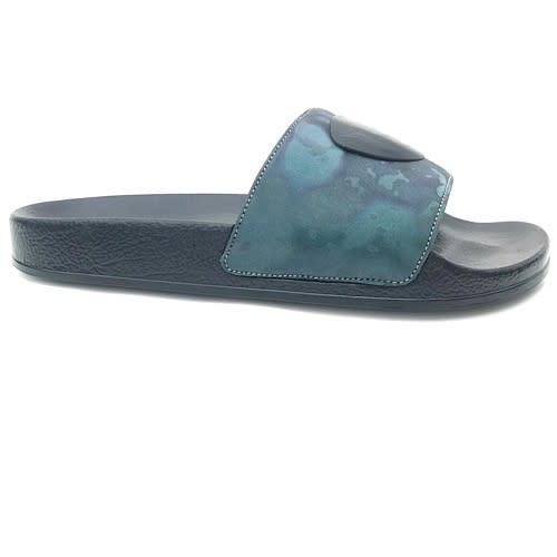 Slide Summer Slippers With Logo - Grey