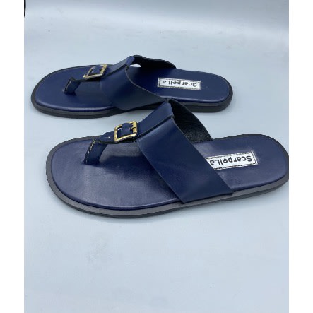 Men’s Leather Slippers - Blue