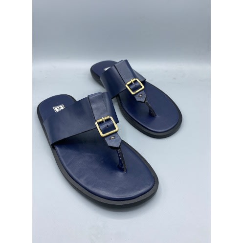Men’s Leather Slippers - Blue