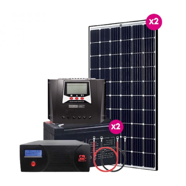 2.4KVA Solar Kit with Inverter + Battery + Solar Panels + Controller
