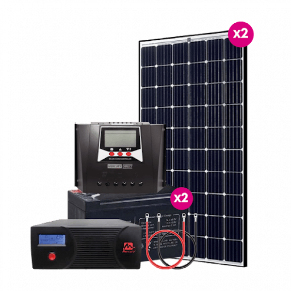 2.4KVA Solar Kit with Inverter + Battery + Solar Panels + Controller