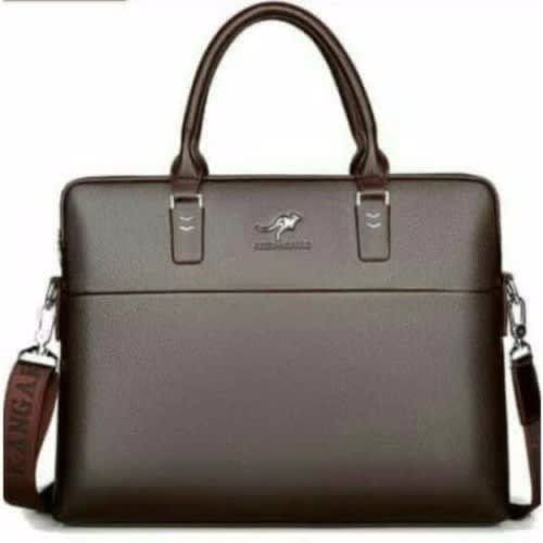 Leather Laptop Bag - Brown