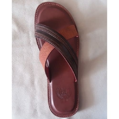 Leather Slippers - Brown