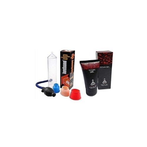 2 in1 Penis Pump & Titan Gel For Enlargement