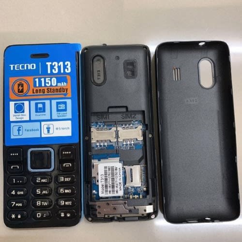 T313 Dual Sim 1.77"- Fm - Bluetooth - 1150mAh Battery - Black