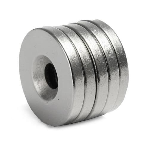 20mm X 3mm Rare Earth Ring Neodymium Magnet - 5 Pieces