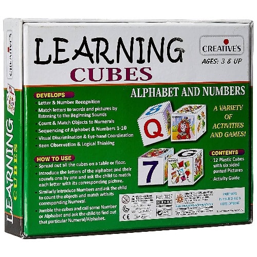 Creative Learning Alphabet And Numbers Cube