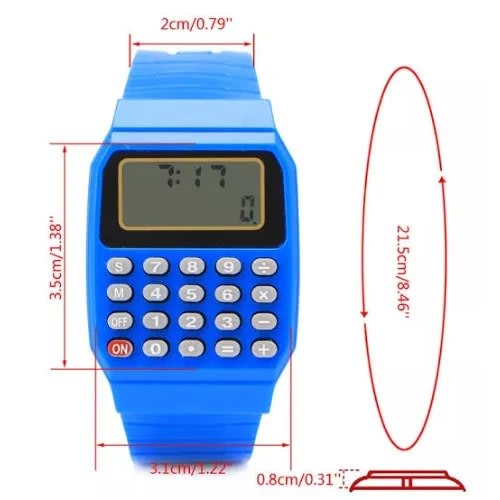 Unisex Kids Calculator Wristwatch