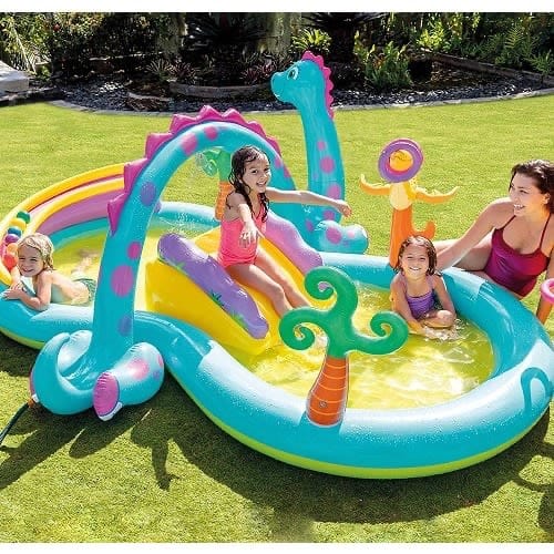 Intex Dino Slide & Pool - Multi-colour