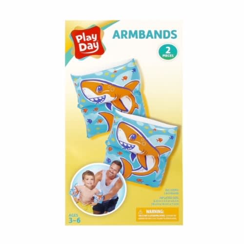 Inflatable Kids Swimming Arm Band Floater- Blue Shark