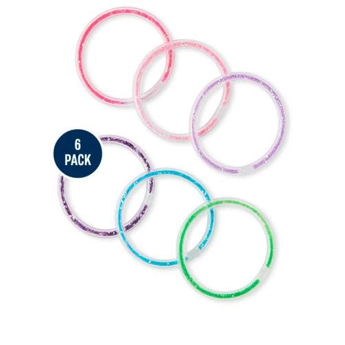 Girls Shakey Bangles Bracelet - 6in 1 Pack- Rainbow Colour