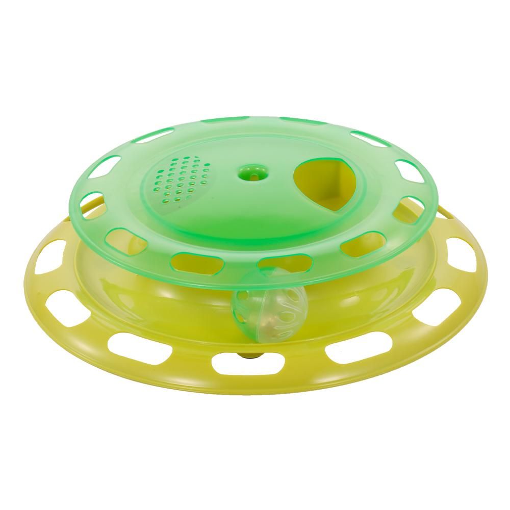 Cat Track Toy with Food Feeder Crazy Track Bell Ball Toy Kitten Claw Care Scratching Toy