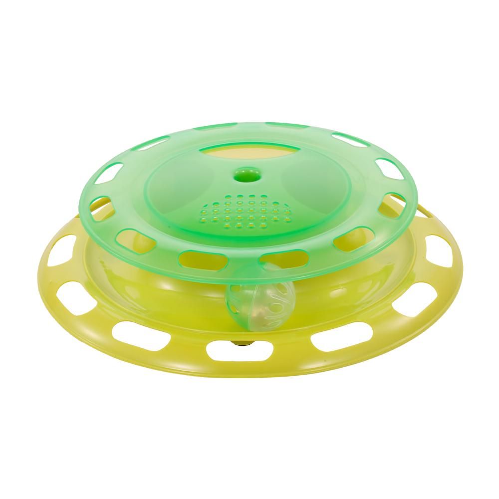 Cat Track Toy with Food Feeder Crazy Track Bell Ball Toy Kitten Claw Care Scratching Toy