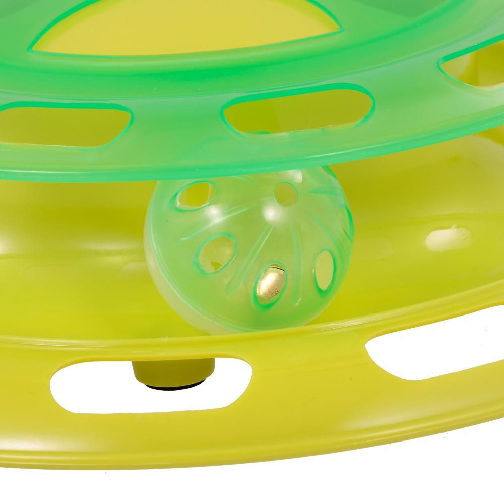 Cat Track Toy with Food Feeder Crazy Track Bell Ball Toy Kitten Claw Care Scratching Toy