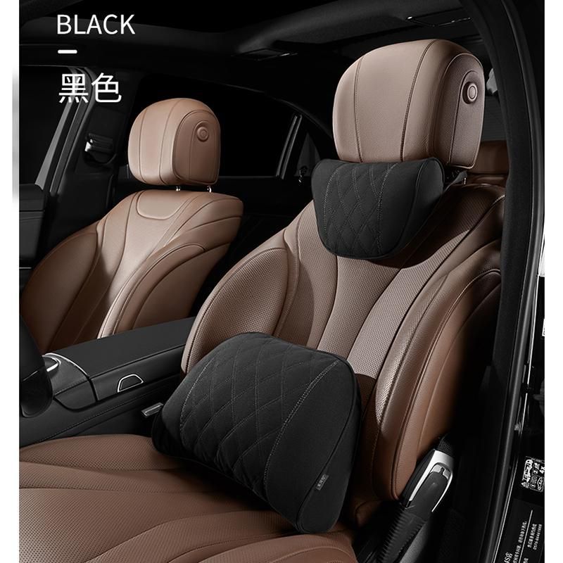 Suede Cow Leather Car Seat Rest Cushion Headrest Car Neck Pillows For Mercedes Benz Maybach S-Class Headrest Car Accessories