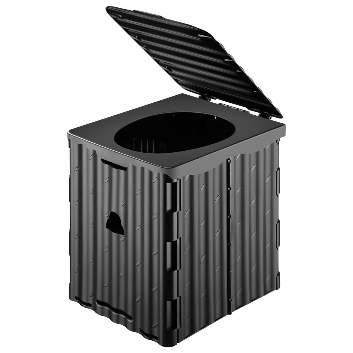 1 Set Camp Toilet Household Elderly Mobile Toilets Black