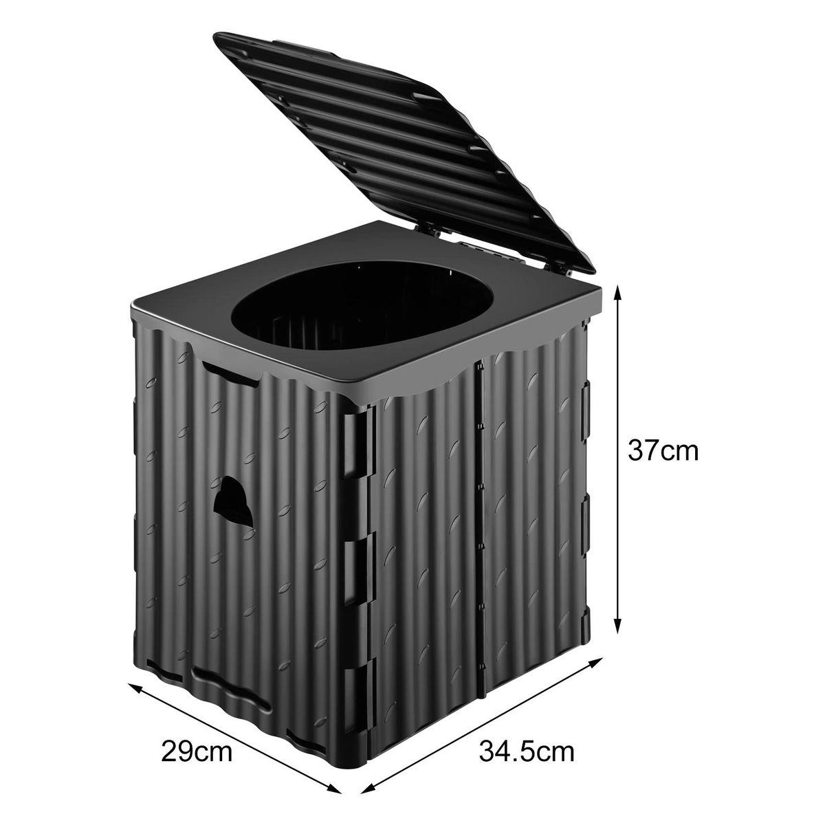 1 Set Camp Toilet Household Elderly Mobile Toilets Black