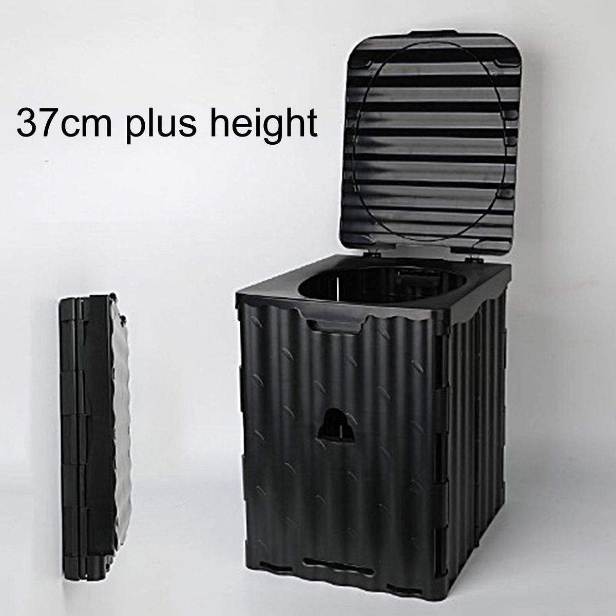 1 Set Camp Toilet Household Elderly Mobile Toilets Black