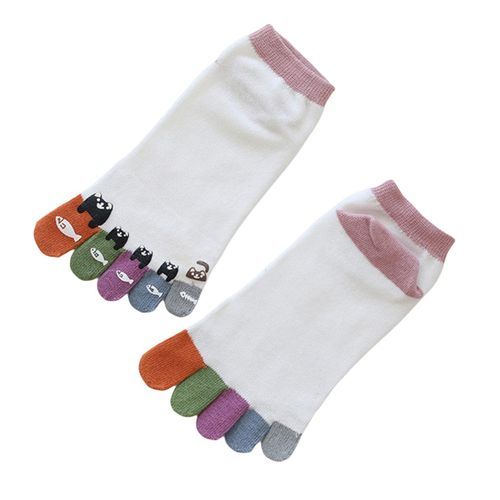1 Pair Five Toe Socks Thin Cotton Socks Yoga Fitness Socks 3