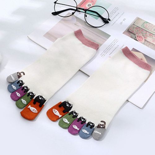 1 Pair Five Toe Socks Thin Cotton Socks Yoga Fitness Socks 3