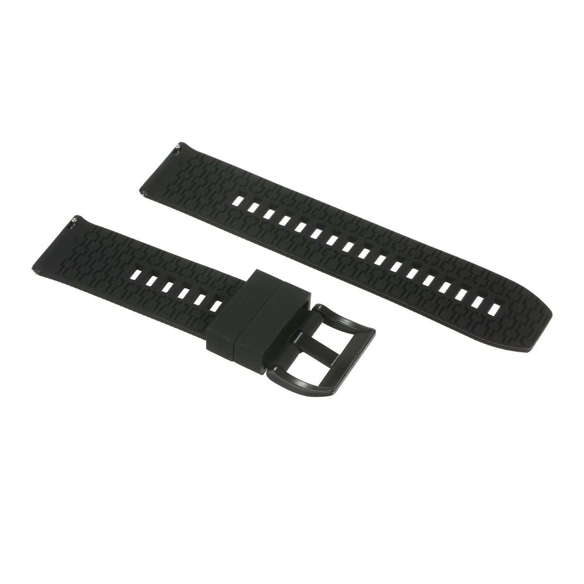 20mm Watch Band Soft Silicone Quick-Release Strap With