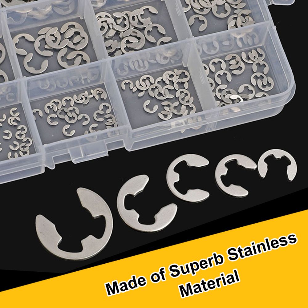 120PCS Stainless E Shape Clip Circlip Pin Retaining Snap