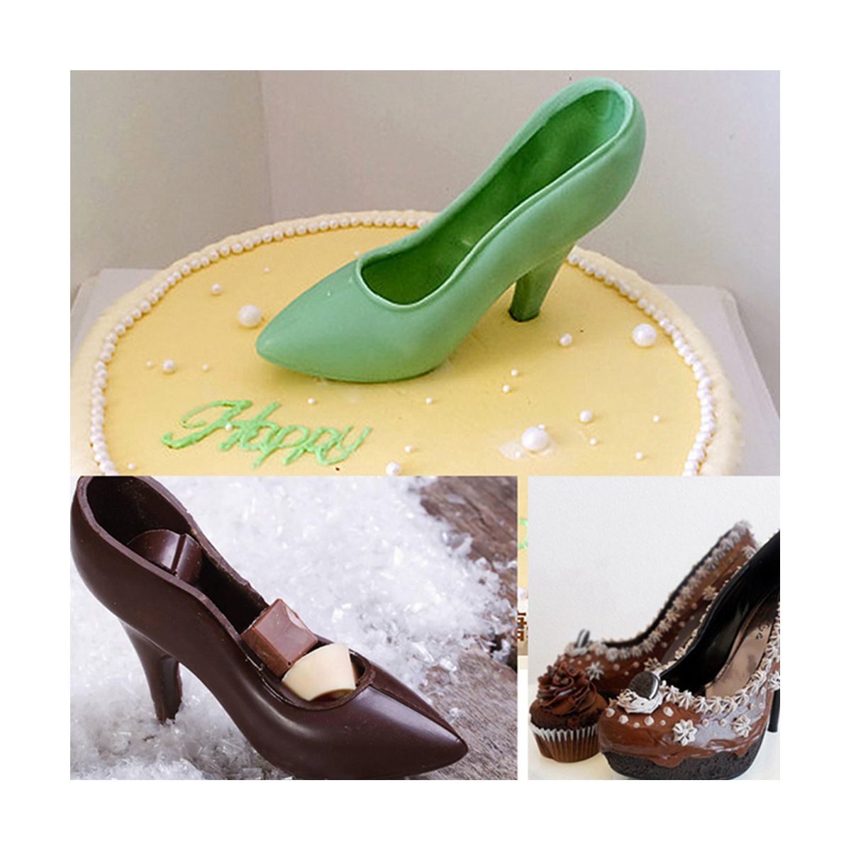 8Pcs High Heels Cake Decorating Mold Tools Chocolate