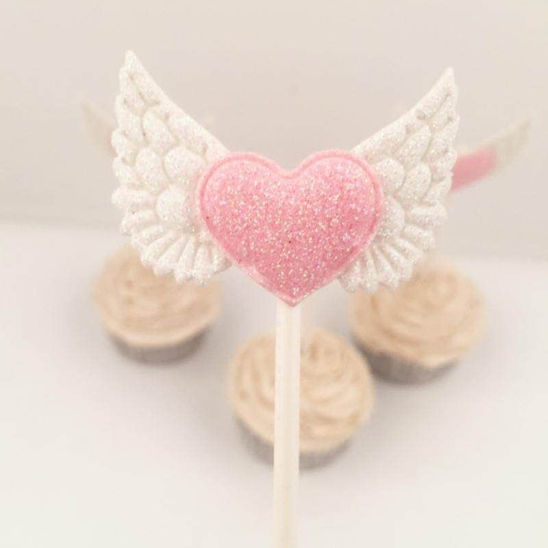 3PCS New Birthday Party, Bake Dessert Table, Cake Decorate Angel Wings