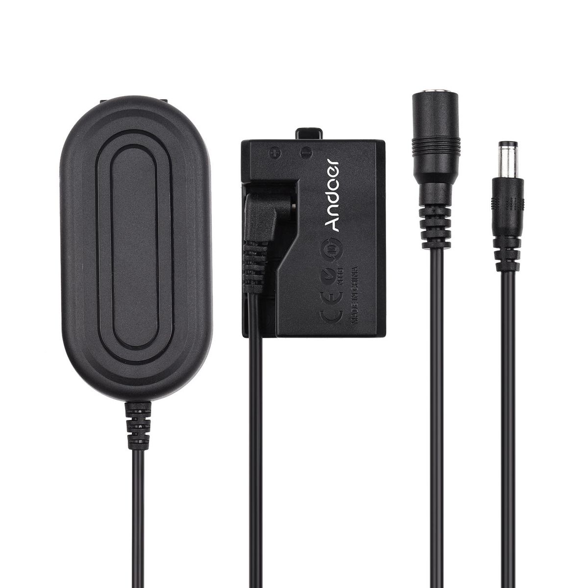 Andoer ACK-E10 AC Power Adapter Dummy Battery Coupler Charger Kit(Replacement for LP-E10) Compatible with Canon EOS Rebel T3/T5/T6/T7/T100/Kiss X50/Kiss X70/1100D/1200D/1300D/2000D/4000D