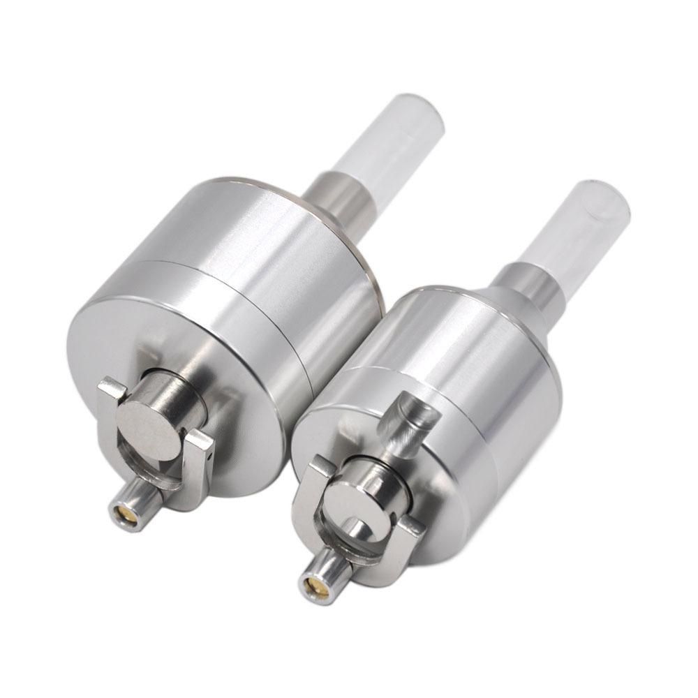 Aluminum Metal Powder Spice Mill Grinder Crusher 44mm/56mm Funnel Shape  with Snuff Snorter Glass Bottle