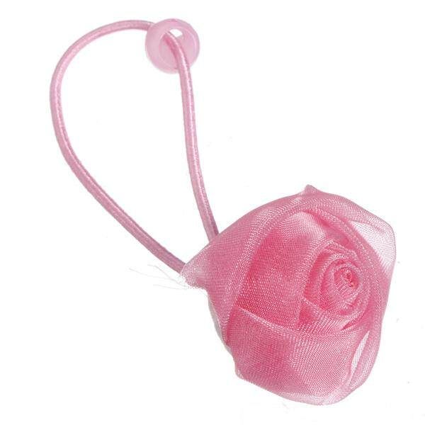 5pcs Elastic Children Rose Rubber Bands Little Girls Hair Accessories