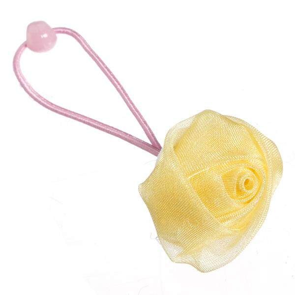 5pcs Elastic Children Rose Rubber Bands Little Girls Hair Accessories