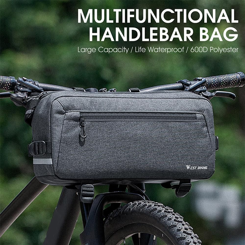 Practical Bicycle Bag Multifunctional Bike Bag Large Capacity Bike Front Storage Bags Anti-drop Wear-resistant Cycling Bag Crossbody Bag