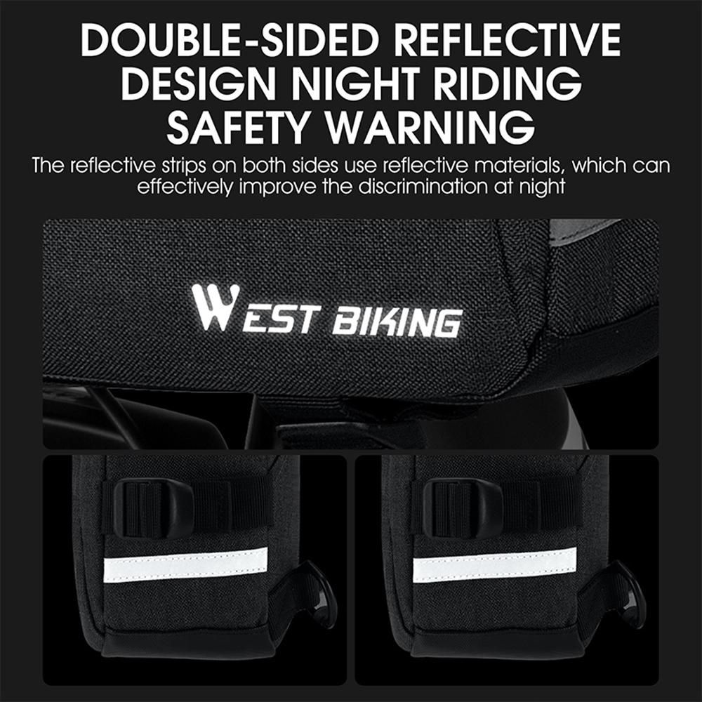 Practical Bicycle Bag Multifunctional Bike Bag Large Capacity Bike Front Storage Bags Anti-drop Wear-resistant Cycling Bag Crossbody Bag